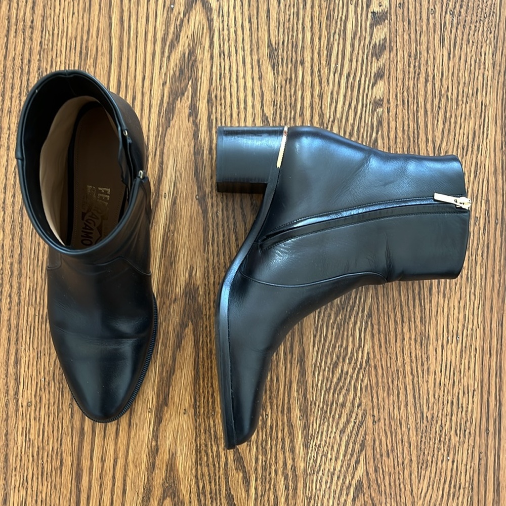 Black ankle boots, Salvatore Ferragamo